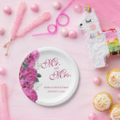 Romantisch bloemboeket bruiloft papieren bordje (Feest)