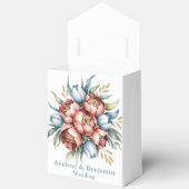 Romantisch bloemboeket: pioenen & tulpen bruiloft bedankdoosjes (Open)