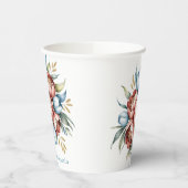 Romantisch bloemboeket: pioenen & tulpen bruiloft papieren bekers (Links)