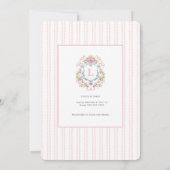 Romantisch bloemcrest-monogram | Bruid  Kaart (Achterkant)