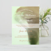 Romantisch bloemdetail bruiloft kaart (Staand voorkant)