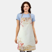 Romantisch Bloemen All Over Print Schort (Gedragen)