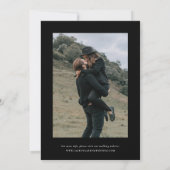 Romantisch  Bloemen Blush Roze Zwart Bruiloft Save The Date (Achterkant)