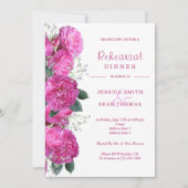 Romantisch Bloemen Boeket bruiloft repetitie diner Kaart (Voorkant)