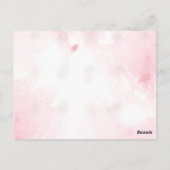 Romantisch Bloemen Boeket Roze Huwelijksuitnodigin Briefkaart (Achterkant)