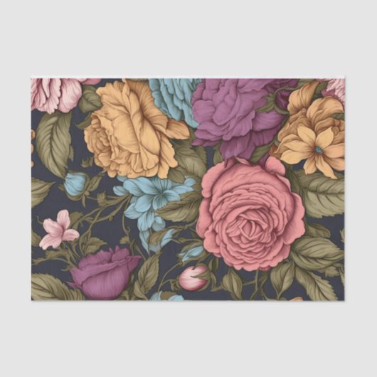 Romantisch Bloemen Decoupage Papier (Voorkant)
