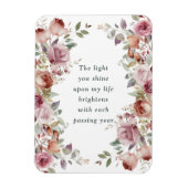 Romantisch Bloemen Jubileum Gift Magneet (Verticaal)