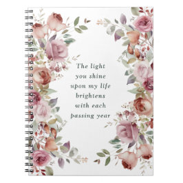 Romantisch Bloemen Jubileum Gift Notitieboek