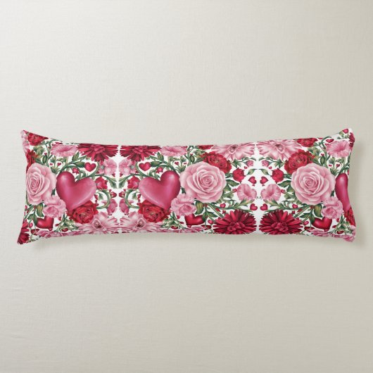 Romantisch Bloemen Lichaamskussen (Voorkant)
