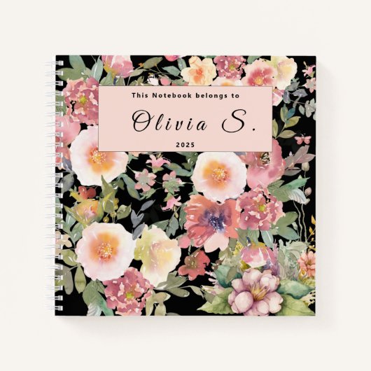 Romantisch Bloemen Notitieboek (Voorkant)