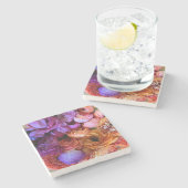 Romantisch Bloemen Onderzetter (Zijkant)