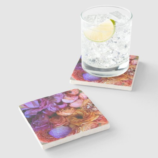 Romantisch Bloemen Onderzetter (Zijkant)