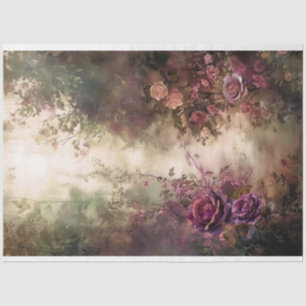 Romantisch Bloemen, Scène, Bourgogne Wijn & Groen Tissuepapier