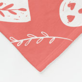 Romantisch Bloemen Valentijn Harten Patroon Koraal Fleece Deken (Hoek)