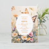 Romantisch Bloemen & Vlinders Vrijgezellenfeest Kaart (Staand voorkant)