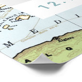 Romantisch Bloemend Kaart Reis Thema Fotohokje Pro Poster (Hoek)