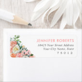 Romantisch bloemendecor bruidsjurk bruiloft retour etiket (Insitu)