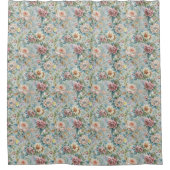 Romantisch bloemengordijn Rococo Pastel Badkamer Douchegordijn (Voorkant)
