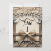 romantisch bloemenkant burlap rustieke bruiloft kaart (Achterkant)