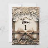  romantisch bloemenkant burlap rustieke bruiloft kaart (Voorkant)