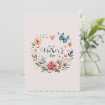 Romantisch Bloemenkrans Happy Moederdag