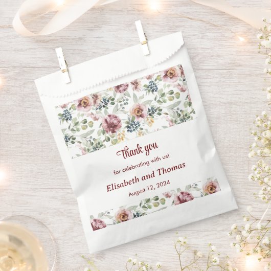  romantisch bloemenpapier gunsttassen bedankzakje (Geknipt)