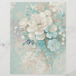 Romantisch bloemenplakboek papier – Shabby Chic