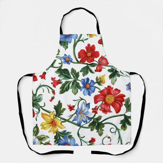 Romantisch bloemenschort schort (Voorkant)