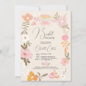 Romantisch  bloementheefeest vrijgezellenfeest kaart (Voorkant)