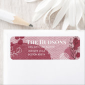 Romantisch bloemig abstract retour adreslabel etiket (Insitu)