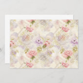 Romantisch bloemig aquarel inpakpapier - Elégant Kaart (Voorkant / Achterkant)