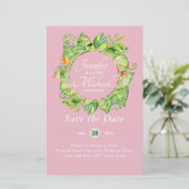 Romantisch Bloemig Bewaar de Datum Veel Kleur Them (Staand voorkant)