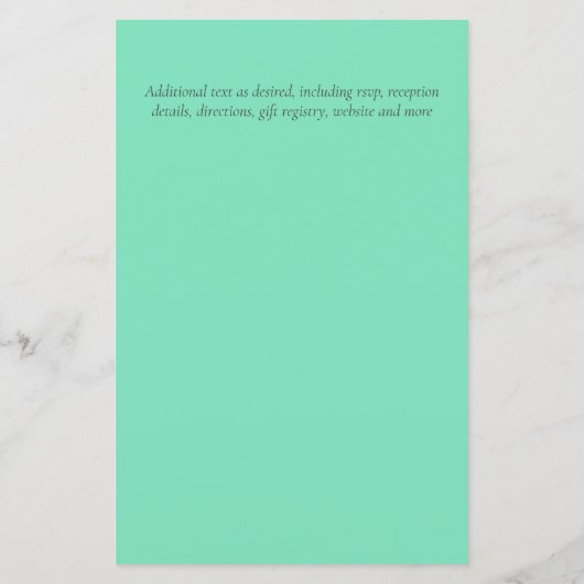 Romantisch Bloemig Bewaar de Datum Veel Kleur Them (Achterkant)