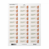 romantisch bloemig Huwelijks Retouradres Etiket (Full Sheet)