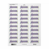 Romantisch Bloemig Mauve Trouw Retouradres Etiket (Full Sheet)