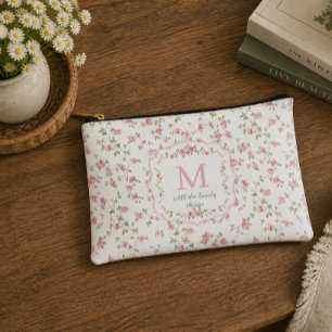 Romantisch bloemig monogram   Vintage Cottagecore Etui