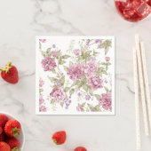  romantisch bloemig Paarse Rozen patroon Servet (Insitu)