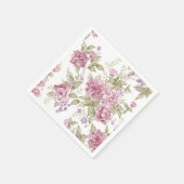  romantisch bloemig Paarse Rozen patroon Servet (Hoek)