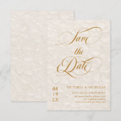 Romantisch bloemmotief save the date (Voorkant / Achterkant)