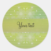 Romantisch bloemontwerp ronde sticker (Voorkant)