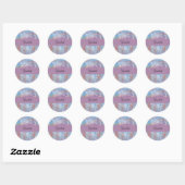 Romantisch bloemontwerp ronde sticker (Vel)