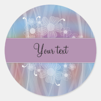 Romantisch bloemontwerp ronde sticker
