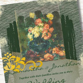 Romantisch Bloemschilderij Huwelijk Kaart