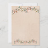 Romantisch bloemschrift handgetekende mooie bruilo kaart (Achterkant)