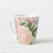 Romantisch blozend rozentuin bloemmotief latte mok (Linkerhoek)