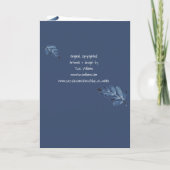 Romantisch Blue Moon Rabbit Bunny Jubileum Custom Feestdagen Kaart (Achterkant)