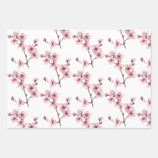 Romantisch Blush Blue Floral Vrijgezellenfeest Inpakpapier Vel (Voorkant 3)