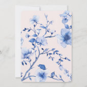 Romantisch Blush Blue Floral Vrijgezellenfeest Kaart (Achterkant)