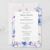 Romantisch Blush Blue Floral Vrijgezellenfeest Kaart (Voorkant)