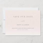 Romantisch Blush Pink Save The Date Kaart (Voorkant)